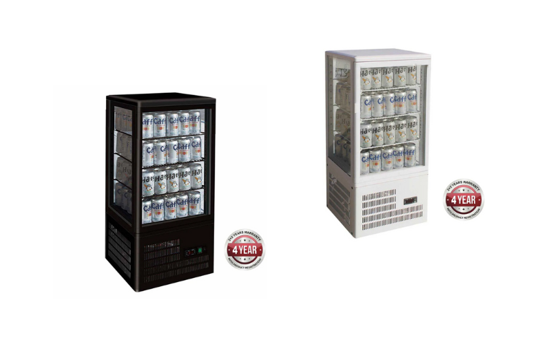 For Safety and Freshness Display Fridges Black and White