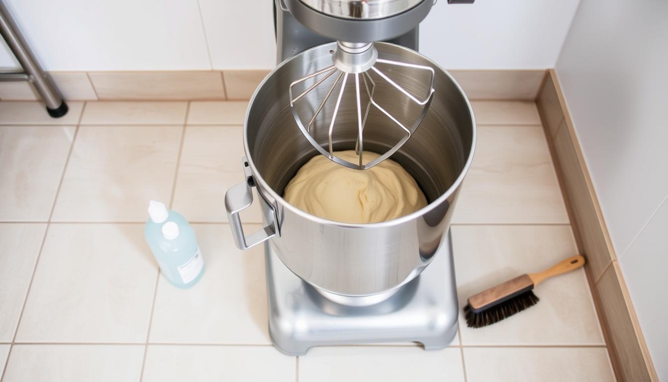 commercial dough mixer cleaning