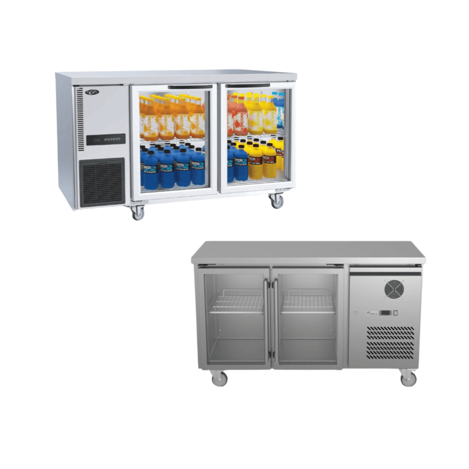Undercounter Glass Door Fridge - Commercial Kitchen Appliances