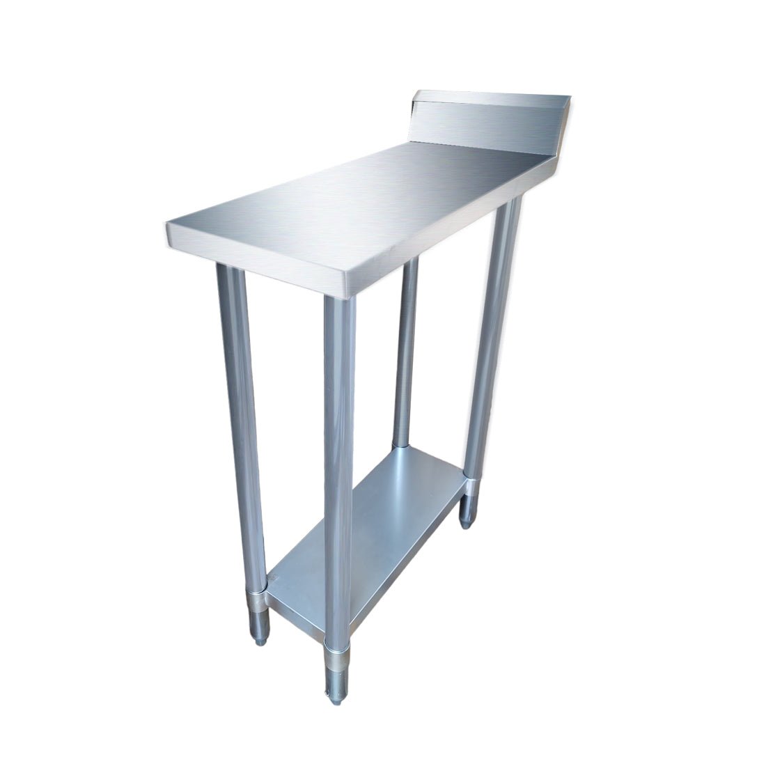 0300-7-WBB Economic 304 Grade Stainless Steel Bench with Splashback 300x700x900mm - Commercial Kitchen Appliances