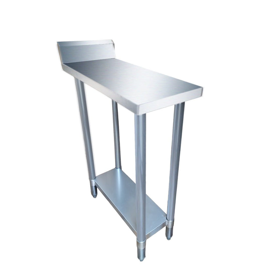 0300-7-WBB Economic 304 Grade Stainless Steel Table with splashback 300x700x900 - Commercial Kitchen Appliances