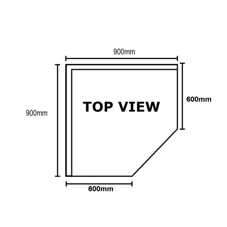 2NDs: Corner Workbench with 100mm Splashback 0900-6-WBCB/H-NSW1600
