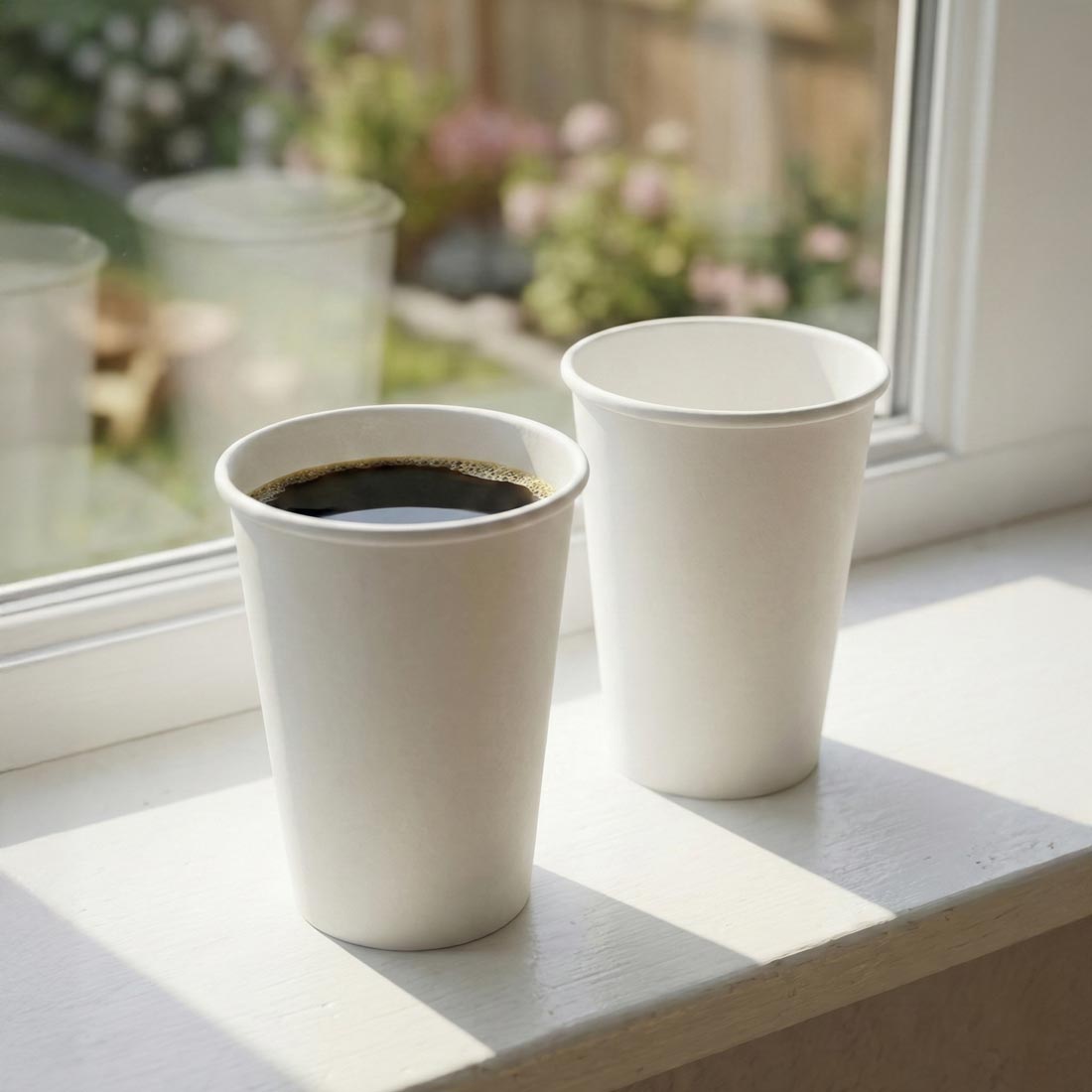PakMax White 12 oz Single Layer Hot Paper Cup SLHPC-90-12W - supplier image 2