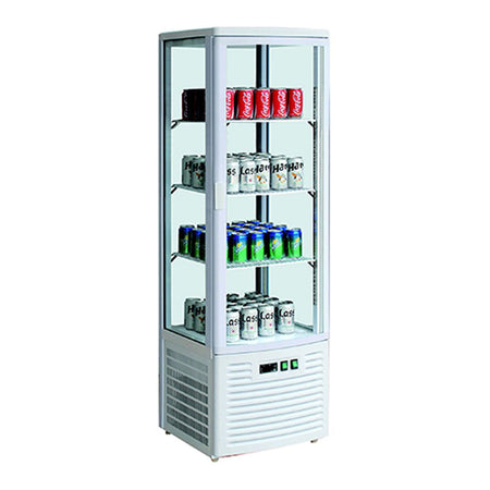 2NDs: Four-sided Upright Beverage Display Fridge Ivory-white LSC235-NSW1622 - LSC235-NSW1622