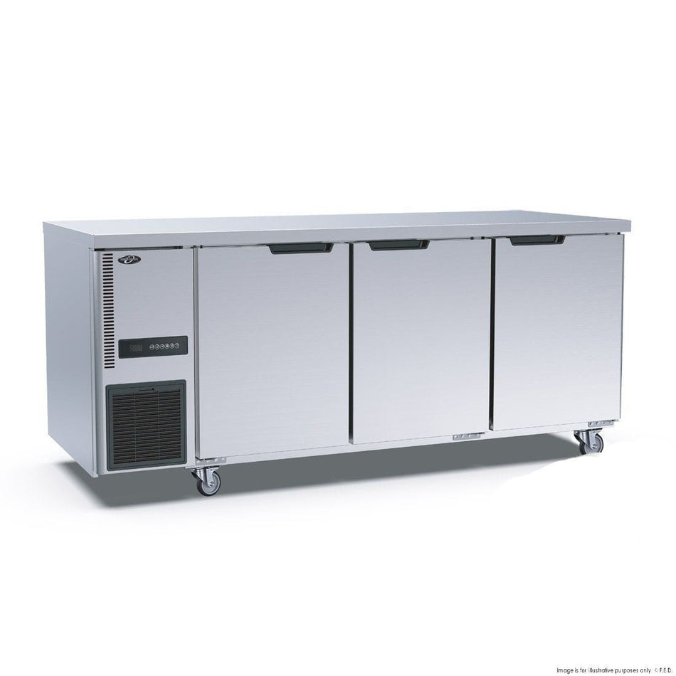 Thermaster Stainless Steel Triple Door Workbench Fridge TS1800TN-3D