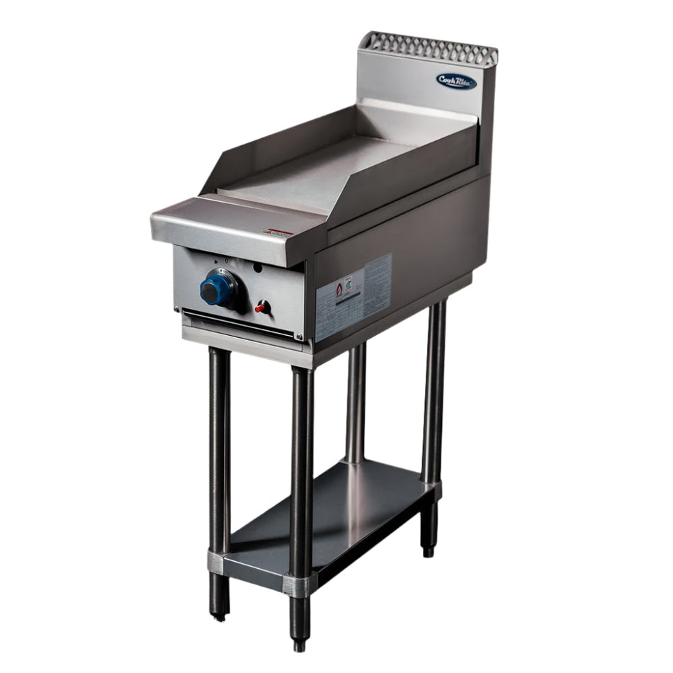 CookRite Freestanding Gas Griddle 300mm Hotplate with Stand LPG AT80G3G-F-LPG