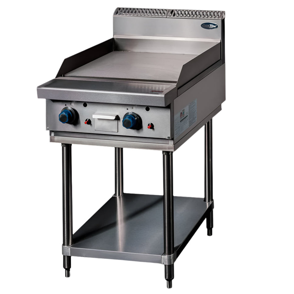 CookRite Freestanding 600mm Gas Griddle Hotplate with Stand NG AT80G6G-F-NG