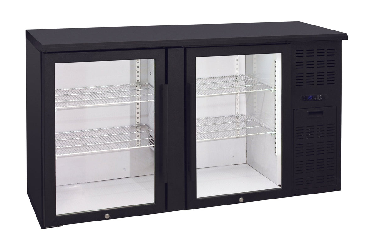 Anvil BBZ0200 2 Door Glass Back Bar Fridge 315L