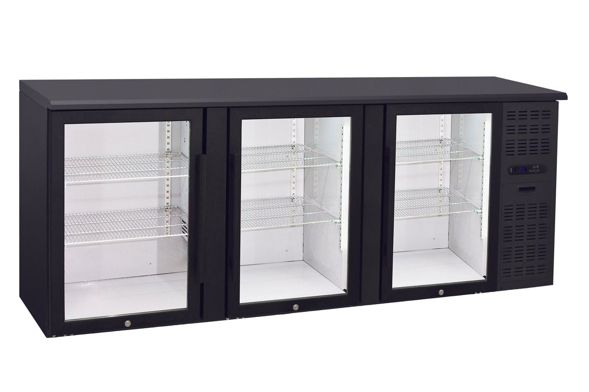 Anvil BBZ0300 3 Door Glass Back Bar Fridge 500L
