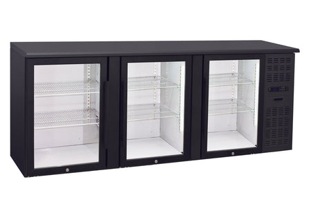 Anvil BBZ0300 3 Door Glass Back Bar Fridge 500L