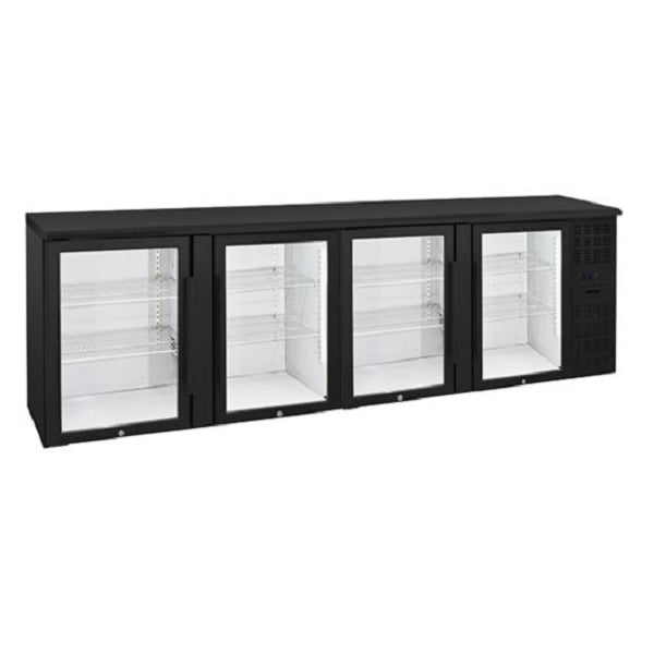 Anvil BBZ0400 4 Door Glass Back Bar Fridge 670L