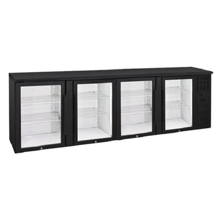 Anvil BBZ0400 4 Door Glass Back Bar Fridge 670L
