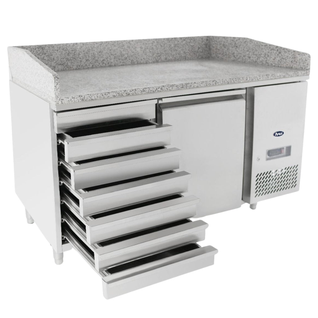 Atosa 2 Door Refrigerated Pizza Table EPF3495 - EPF3495-SM