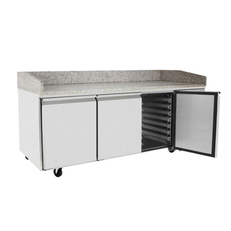 Atosa 3 Door Refrigerated Pizza Table EPF3485 - EPF3485-SM