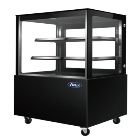 Atosa Black Square Cake Showcase Display Fridge 1800mm 487L