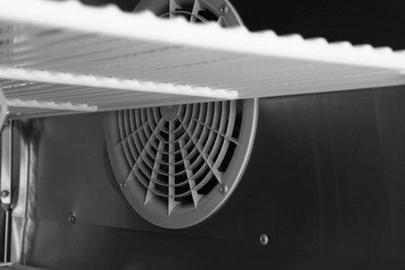 Atosa Three Door Pizza Prep Table Refrigerator MPF8203-SM fan