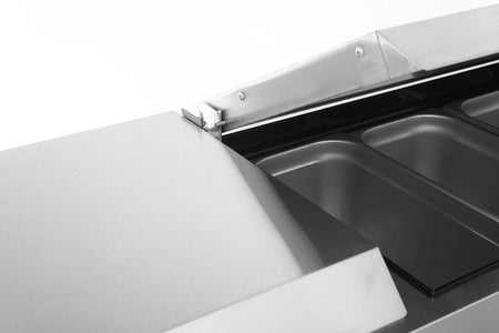 Atosa Three Door Pizza Prep Table Refrigerator MPF8203-SM hinge 2