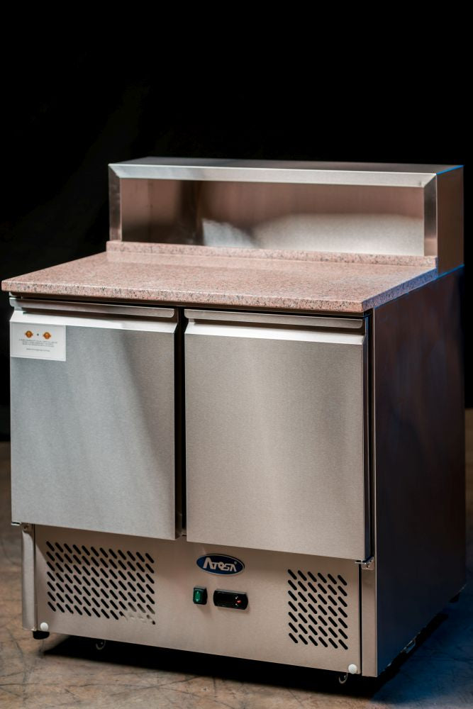 Atosa Two Doors Pizzatable Marble Top Saladette ESL3831