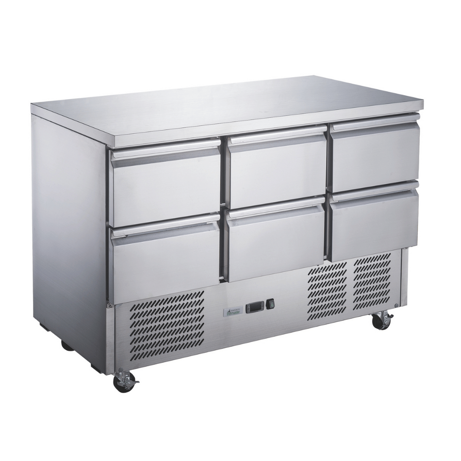 FED-X Six Drawer Salad Prep Fridge XGNS1300D-6D image 2