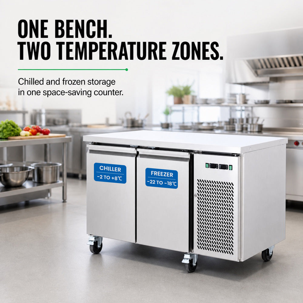 Thermaster Dual Temperature GN Counter Fridge Freezer 2 Door GN2100DT - application hero