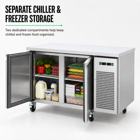 Thermaster Dual Temperature GN Counter Fridge Freezer 2 Door GN2100DT - view 6