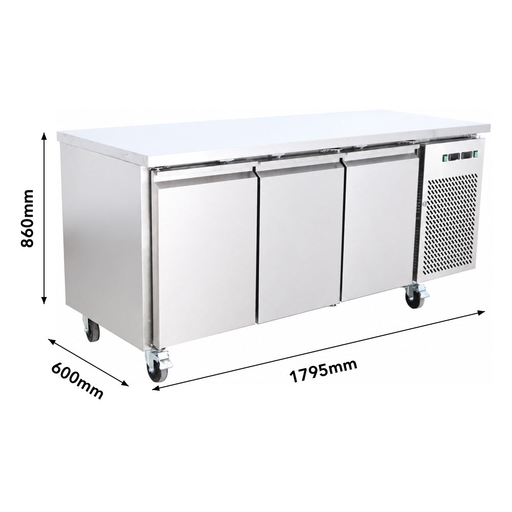 Thermaster Dual Temperature GN Counter Fridge Freezer 3 Door GN3100DT - view 2