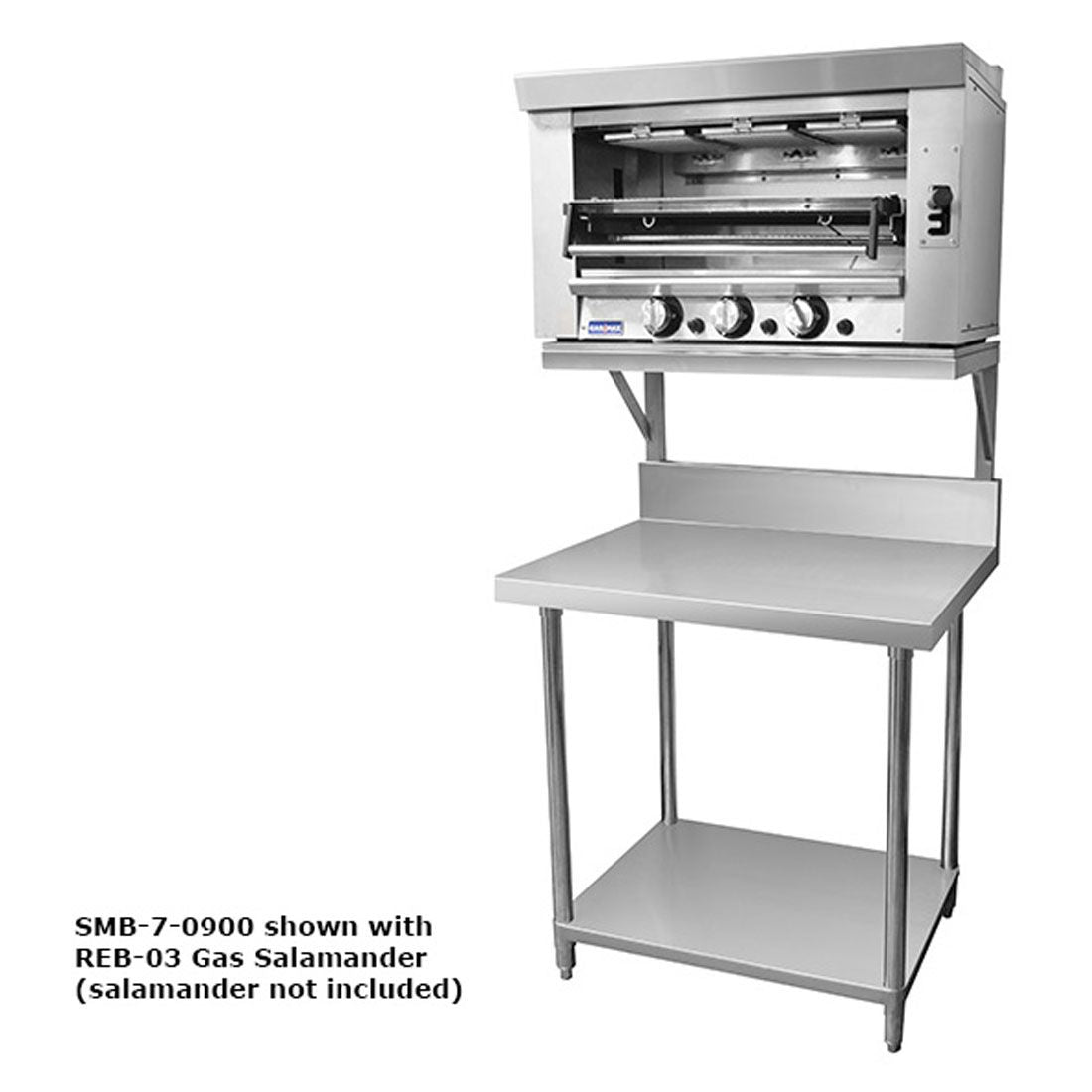 Modular Systems 340 Grade Modular Heavy Duty Salamander Bench With Shelf Braces SMB-8-1200 - Image 5