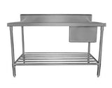 MixRite Sink Bench on the Right with Splashback with 450x450x300mm Sink Bowl