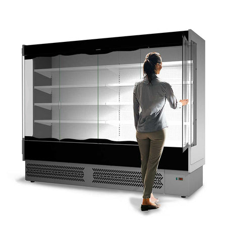 TECNODOM by FHE Vulcano Supermarket 4 Door Open Display TDVB80-CA-250 use case