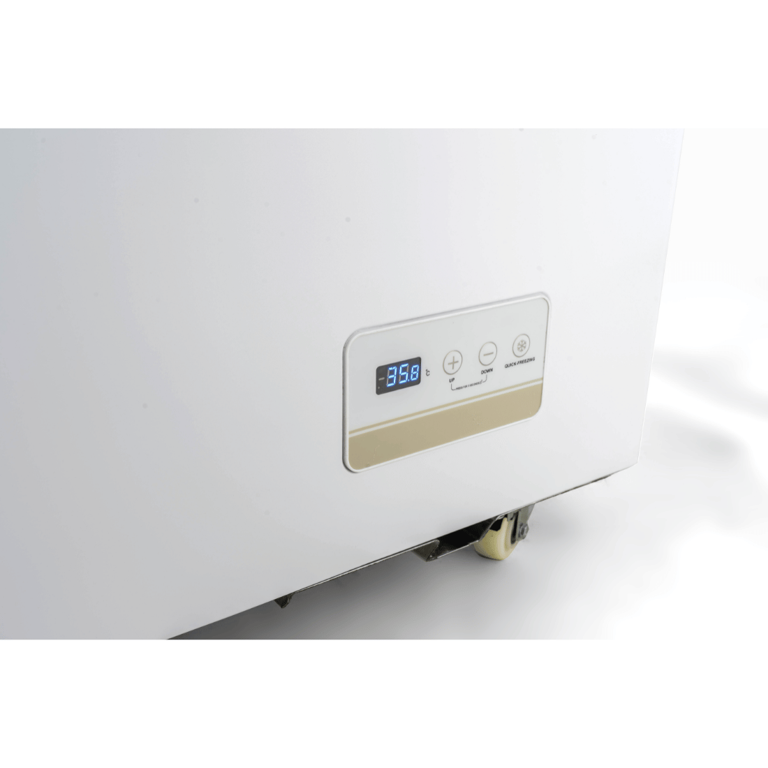 Thermaster 586L Chest Freezer With Flat Glass Sliding Lids WD586G display