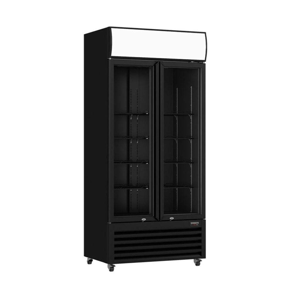 Thermaster Double Glass Door Colourbond Upright Drink Fridge LG-580BP