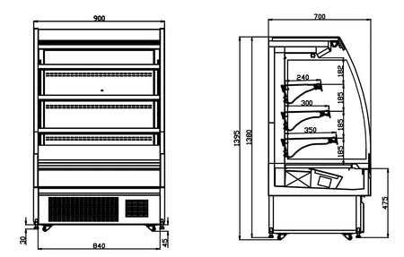 Thermaster_Self-Serve_Curve_Open_Display_216L_dimension