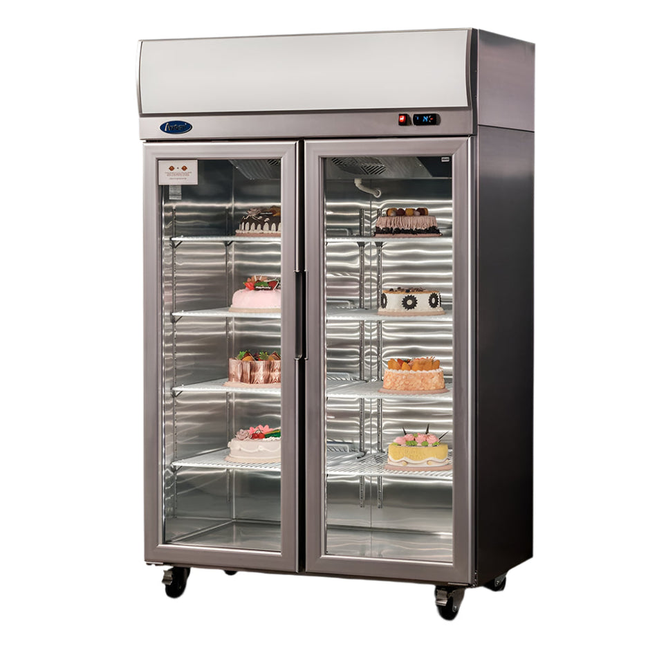 Atosa Double Glass Door Lightbox Fridge