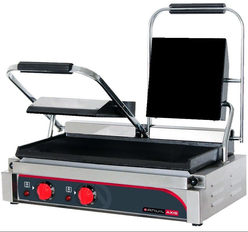 Anvil Panini Press Double Flat Top Flat Bottom - Commercial Kitchen Appliances