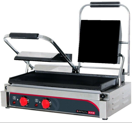 Anvil Panini Press Double Flat Top Flat Bottom - Commercial Kitchen Appliances