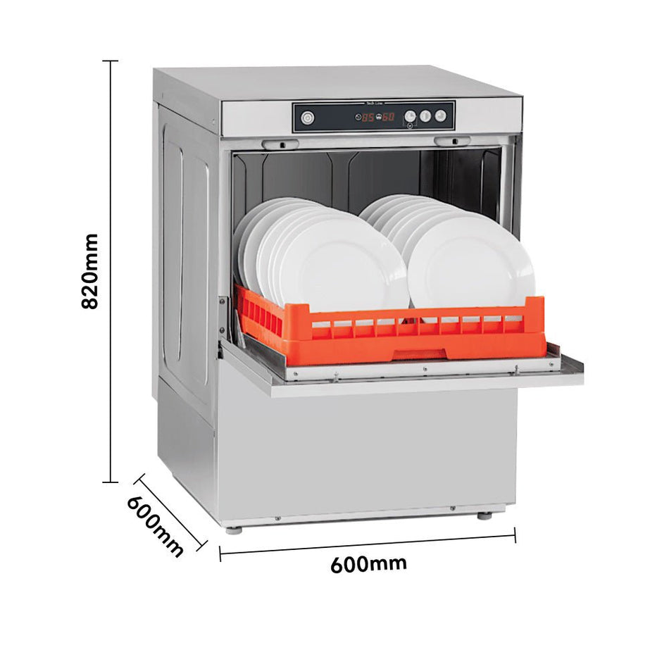 Asber Tech Line Underbench Dishwasher - GE-500BDD - Commercial Kitchen Appliances