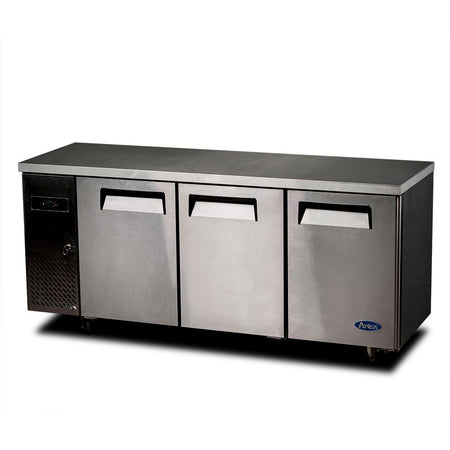 Atosa YPF9040 1.8m three-door under-counter fridge — front view