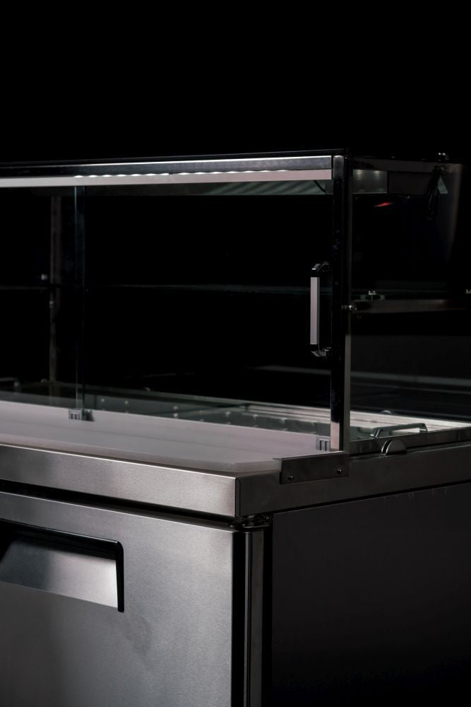 Atosa 2 Door Sandwich Bar With Glass Canopy 1225Mm MSF8302G - Commercial Kitchen Appliances