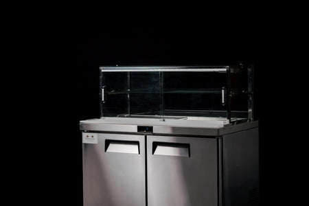 Atosa 2 Door Sandwich Bar With Glass Canopy 1225Mm MSF8302G - Commercial Kitchen Appliances