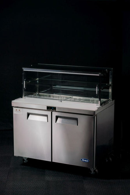 Atosa 2 Door Sandwich Bar With Glass Canopy 1225Mm MSF8302G - Commercial Kitchen Appliances