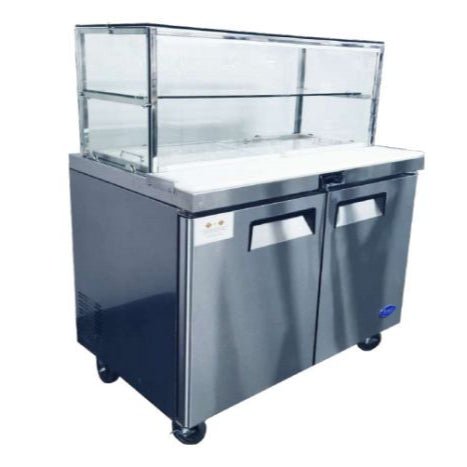 Atosa 2 Door Sandwich Bar With Glass Canopy 1530Mm MSF8303G - Commercial Kitchen Appliances