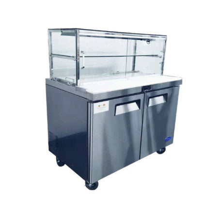 Atosa 2 Door Sandwich Bar With Glass Canopy 1846Mm - commercial kitchen equipment - MSF8304G-SM