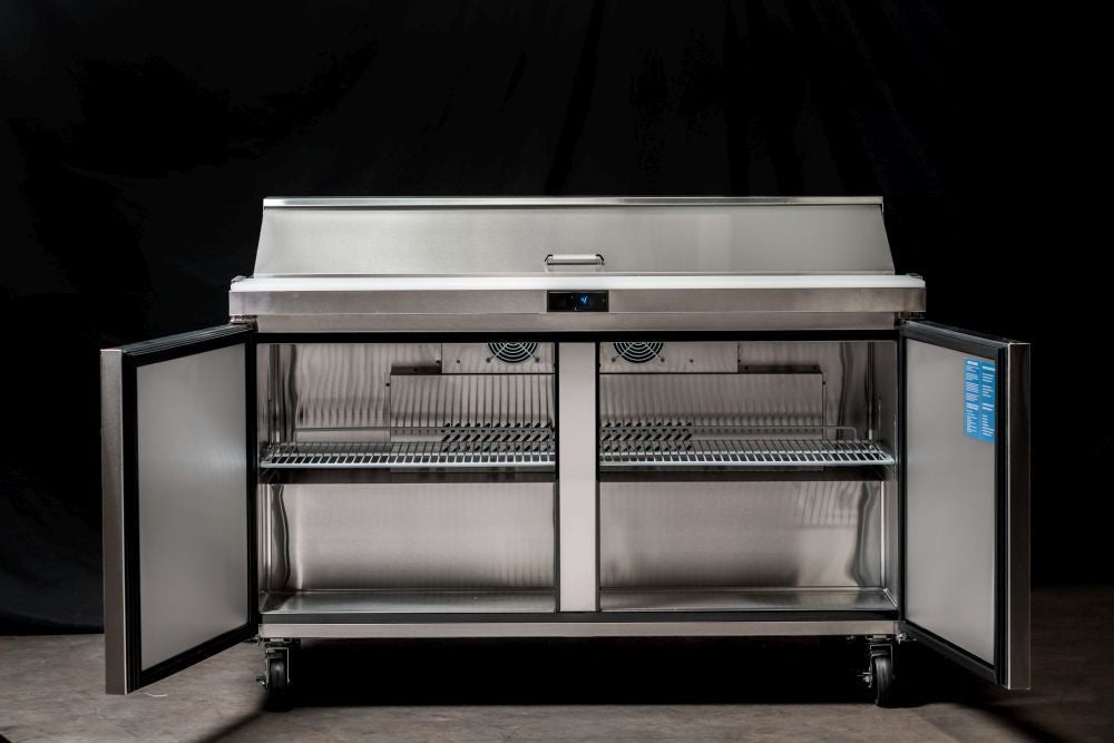 Atosa 2 Door Sandwich Prep Table Refrigerator 1530 Mm MSF8303 - Commercial Kitchen Appliances