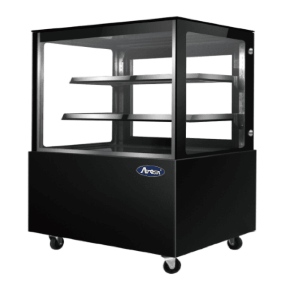 Atosa Black Square Cake Showcase Display Fridge 1800mm 487L - Commercial Kitchen Appliances
