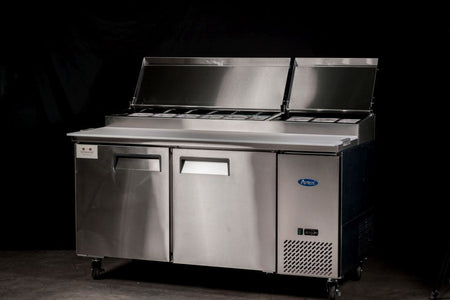 Atosa Double Door Pizza Prep Table Refrigerator MPF8202 - Commercial Kitchen Appliances