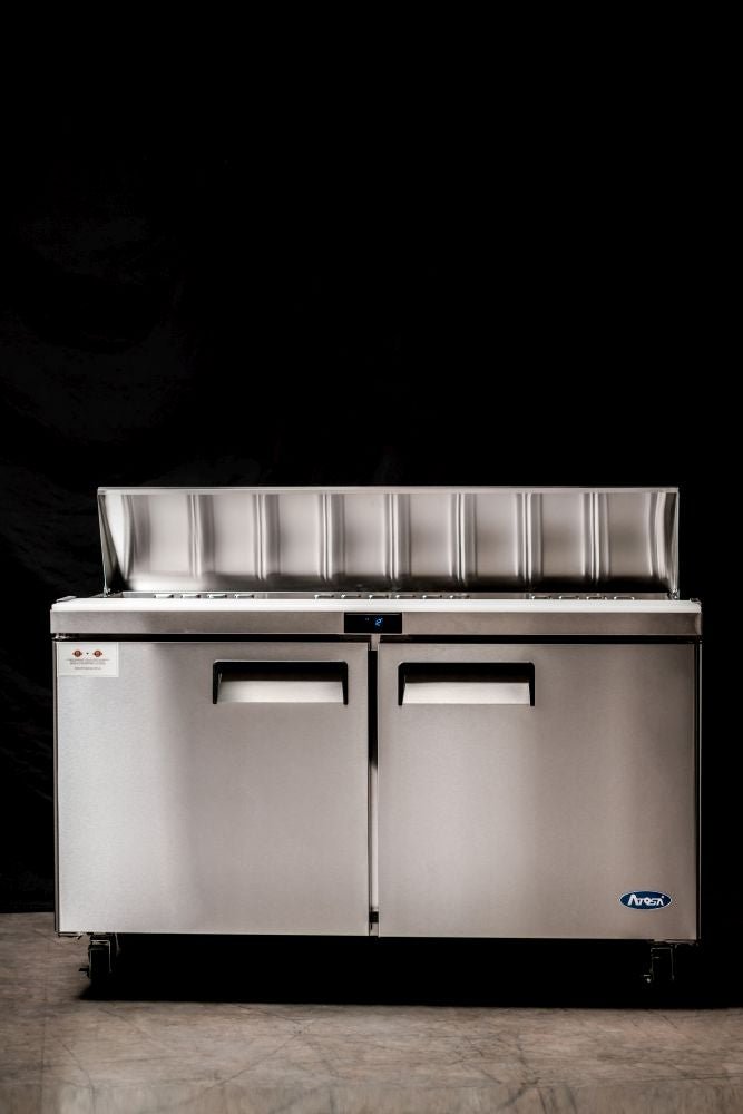 Atosa Double Door Sandwich Prep Table Refrigerator MSF8302 - Commercial Kitchen Appliances