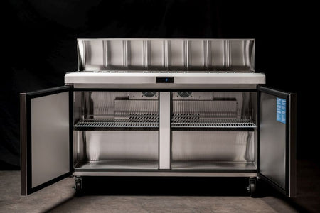 Atosa Double Door Sandwich Prep Table Refrigerator MSF8302 - Commercial Kitchen Appliances