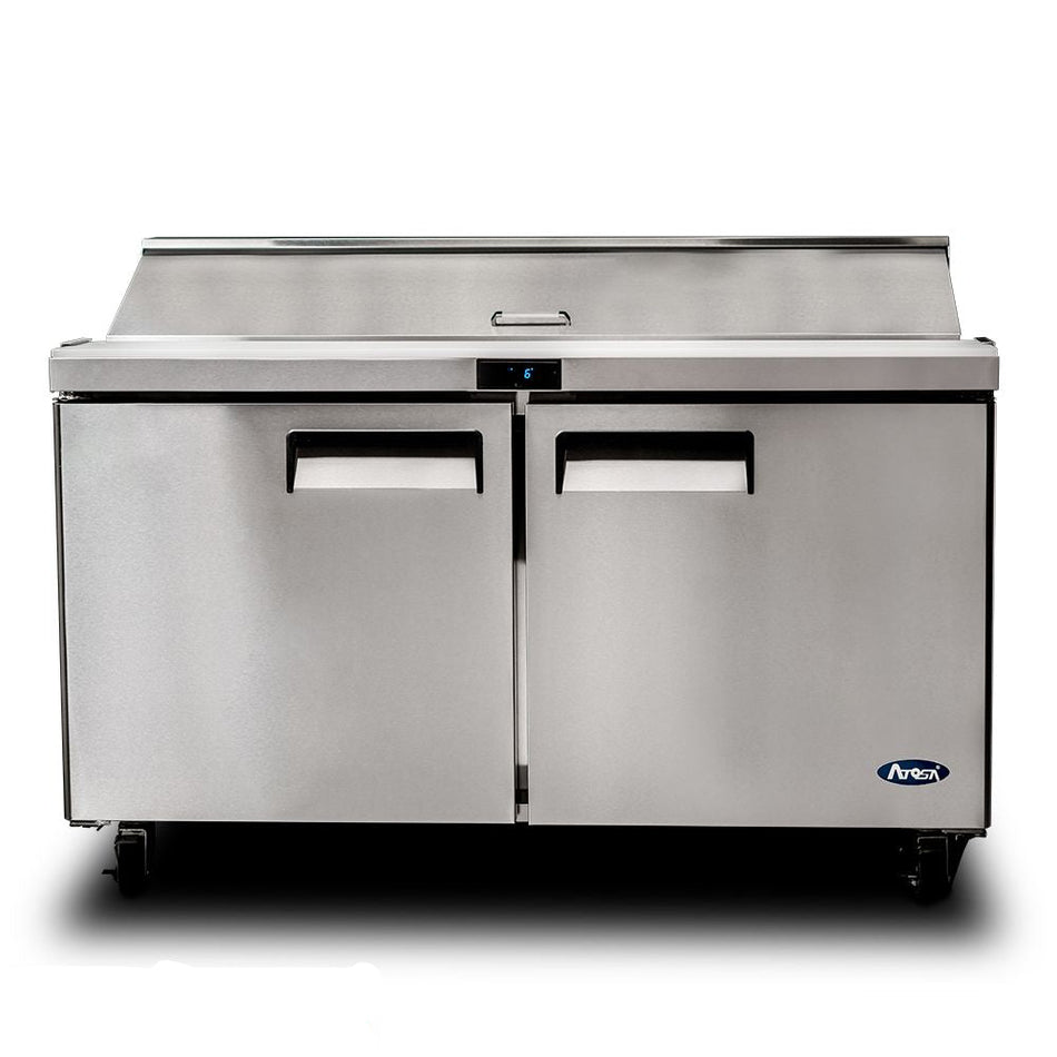 Atosa Double Door Sandwich Prep Table Refrigerator MSF8302 - Commercial Kitchen Appliances