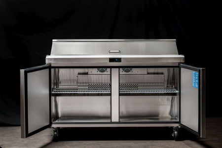 Atosa Double Door Sandwich Prep Table Refrigerator MSF8302 - Commercial Kitchen Appliances