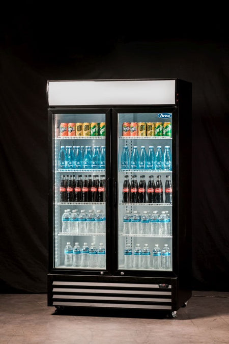 Atosa Double Glass Door Mounted Refrigerator P1000WB - A - Commercial Kitchen Appliances